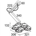 Modular Nomad Surface Adjustable 4x LED AR111 DI | Plafondlamp