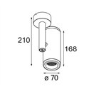 Modular Medard Surface Adjustable 70 1x LED DI | Plafondlamp / Wandlamp