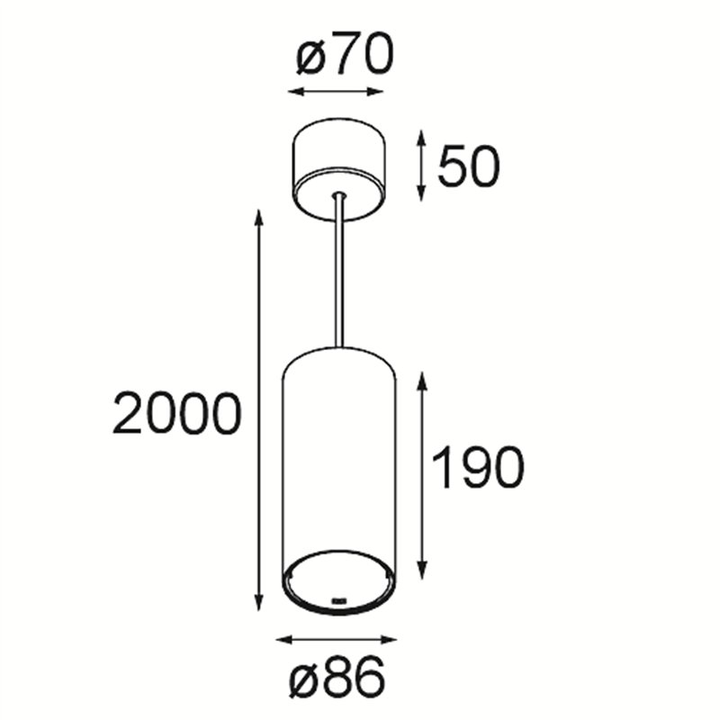 Modular Smart Tube Suspended 82 XL 1x DI 500mA | Hanglamp
