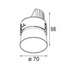 Modular Thimble Recessed Trimless Adjustable 70 1x LED DE | Recessed spot
