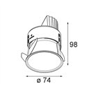 Modular Thimble Recessed Adjustable 74 1x LED DE | Inbouwspot