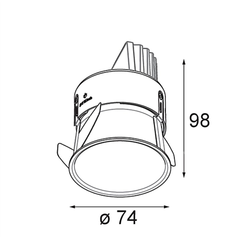 Modular Thimble Recessed Adjustable 74 1x LED DE | Inbouwspot