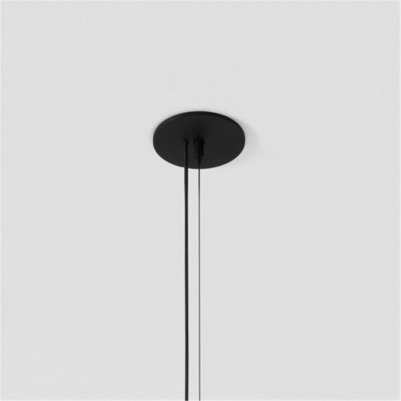 Modular Power Feed and Suspension Canopy Semi-Recessed Round 2P Extruded DE (Incl. Suspension Cable 2000)
