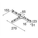 Modular Track 48V Connection T Electrical/Mechanical (For Suspended Mounting) Left