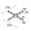 Modular Track 48V Connection X Electrical/Mechanical (For Suspended Mounting)