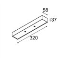 Modular Modupoint Square Surface 320X58 2x Jack 1800-3000K WD DI 350mA | Plafondlamp / Wandlamp