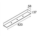 Modular Modupoint Square Surface 420X58 3x Jack 1800-3000K WD DI 350mA | Plafondlamp / Wandlamp