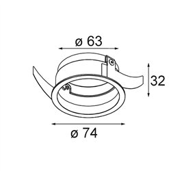 Modular Ring Recessed 62 1x IP55