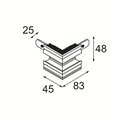 Modular Track 48V Connection 90° Mechanical (For Recessed Trimless Mounting) Outside