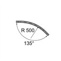 Modular Track 48V Connection Curved 135° Mechanical Outside