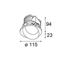 Modular Wink Asy Recessed 115 1x IP54 LED DE | Inbouwspot