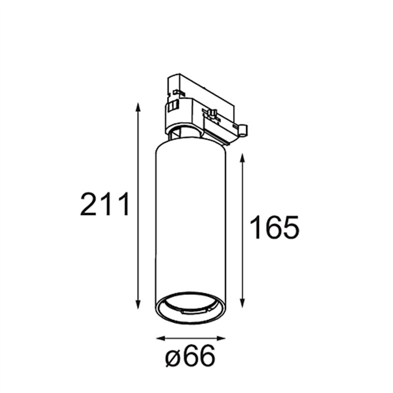 Modular Charlatan Track 230V Adjustable 65 1x LED DI | Trackverlichting