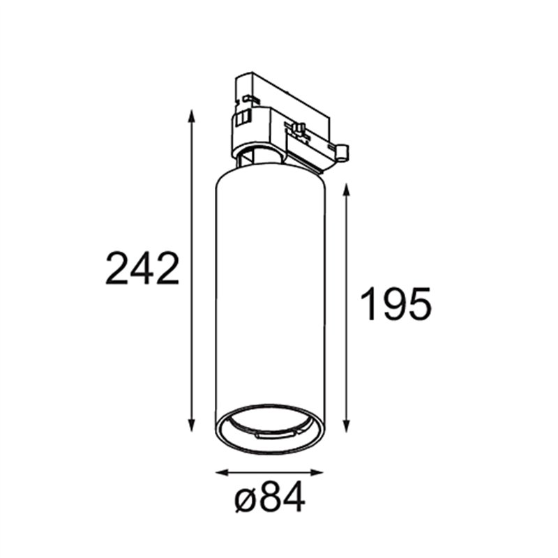 Modular Charlatan Track 230V Adjustable 85 1x LED DI | Trackverlichting