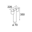 Modular Lowieze Surface 70 Low 2x IP54 LED DI | Plafondlamp / Wandlamp / Grondlamp