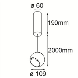 Modular Marbul Suspended Adjustable 109 1x LED DI | Suspension lamp