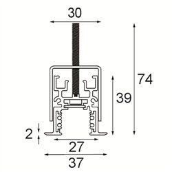 Modular Track 48V Profile Recessed 2000