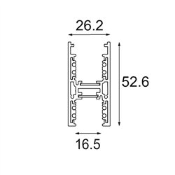 Modular Track 48V High Profile Suspended Up/Down 3000