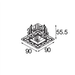 Modular Qbini Frame Recessed Trimless 1x | Recessed spot