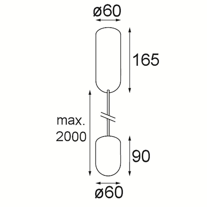 Modular Placebo Suspended Up 60 1x LED DI | Hanglamp