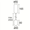 Modular Placebo Suspended Up 60 1x LED DI | Suspension lamp