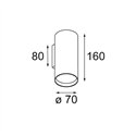 Modular Nude Wall 70 1x LED PAR20 E27 | Wandlamp