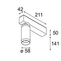Modular Kogel Surface Adjustable 58 1x LED DI | Plafondlamp / Wandlamp