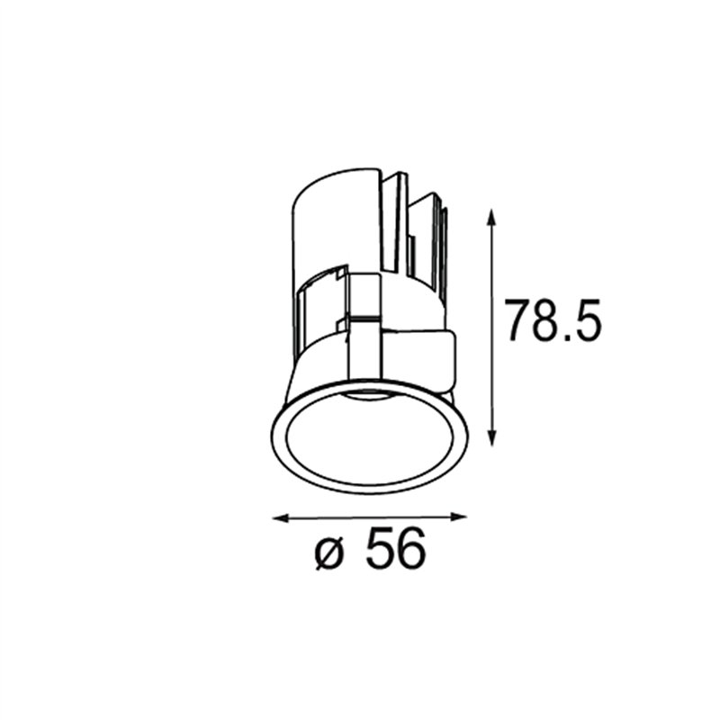 Modular Minude Recessed 56 1x IP54 LED DE | Inbouwspot