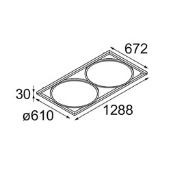 Modular Geometry Suspended Adjustable 672x1288 2x LED DE | Suspension lamp