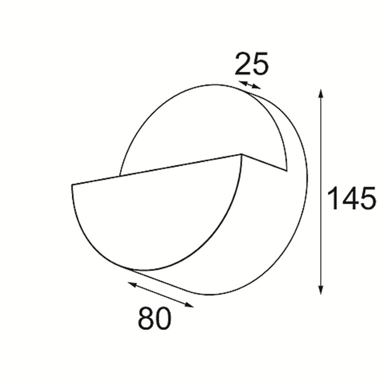 Modular Impulse Round Wall 1x LED DI | Wandlamp