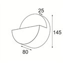 Modular Impulse Round Wall 1x IP44 LED DE | Wandlamp