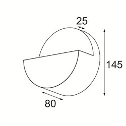 Modular Impulse Round Wall 1x IP44 LED DE | Wall lamp