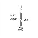 Modular Extruded Stripped Suspended 46 300 1x LED DE | Hanglamp