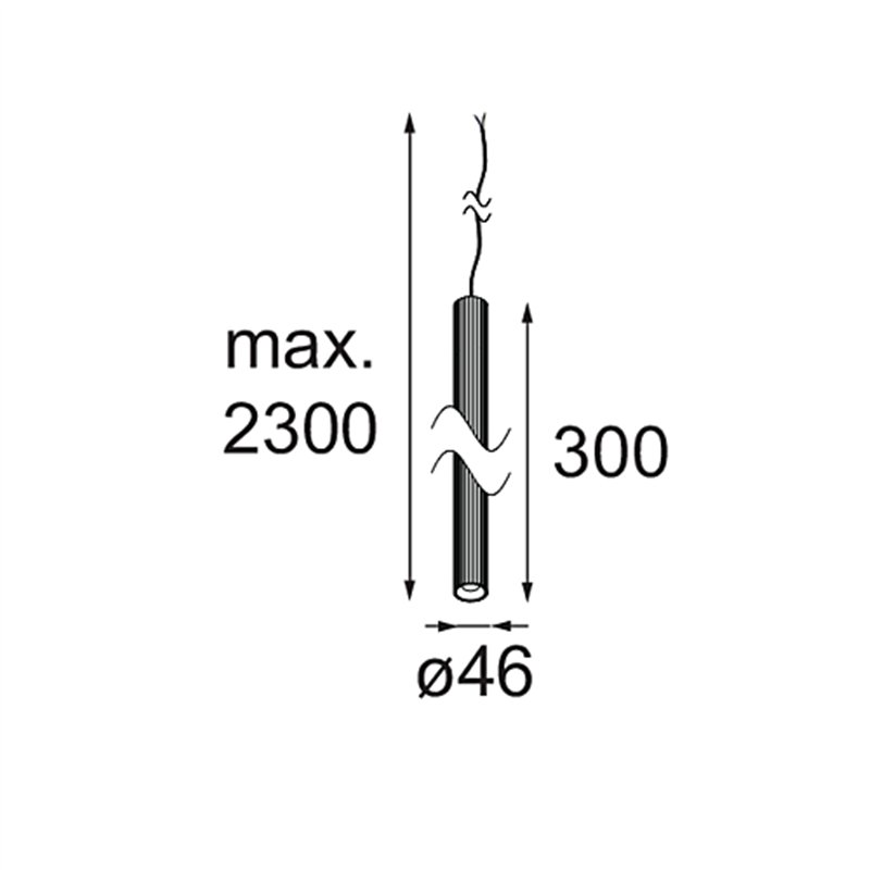 Modular Extruded Stripped Suspended 46 300 1x LED DE | Hanglamp