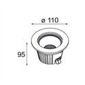 Modular Hipy Round Antiglare Floor Recessed Up 110 1x IP67 LED DE | Grondlamp