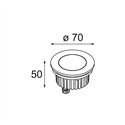 Modular Hipy Round Antiglare Floor Recessed Up 70 1x IP67 LED DE | Grondlamp