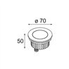 Modular Hipy Round Antiglare Floor Recessed Up 70 1x IP67 LED DE | Floor lamp