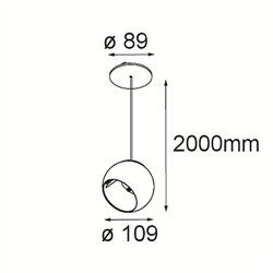 Modular Marbul Suspended Adjustable 109 1x LED DE | Suspension lamp