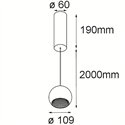 Modular Marbul Suspended 109 1x LED DI | Hanglamp