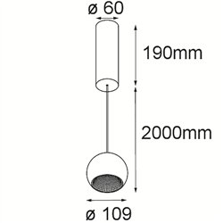 Modular Marbul Suspended 109 1x LED DI | Suspension lamp