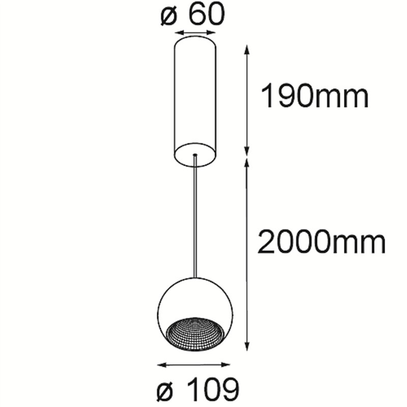 Modular Marbul Suspended 109 1x LED DI | Hanglamp