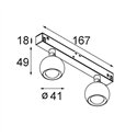 Modular Marbulito Track 48V Adjustable 41 2x LED | Trackverlichting