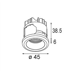 Modular Medard Recessed 42 1x IP55 LED DE | Recessed spot