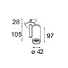 Modular Medard Semi-Recessed Adjustable 42 1x LED DE | Recessed spot