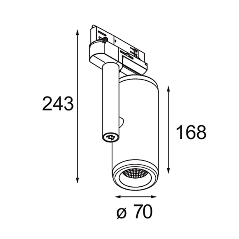Modular Medard Track 230V Adjustable 70 1x LED DI | Trackverlichting