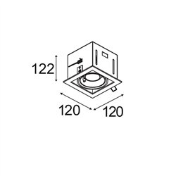 Modular Mini-Multiple Recessed Adjustable GU10 1x | Recessed spot