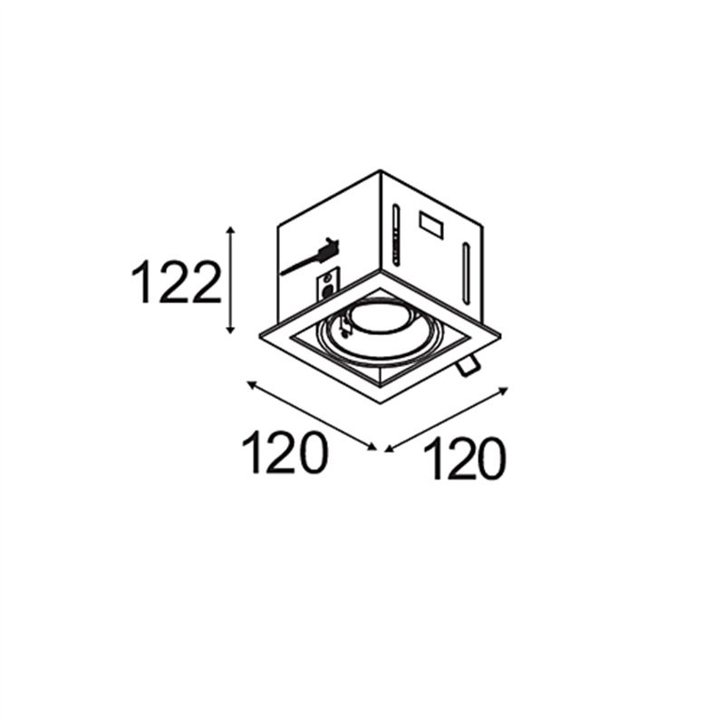 Modular Mini-Multiple Recessed Adjustable GU10 1x | Inbouwspot