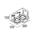 Modular Mini-Multiple Recessed Adjustable GU10 2x | Inbouwspot