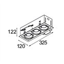 Modular Mini-Multiple Recessed Adjustable GU10 3x | Inbouwspot