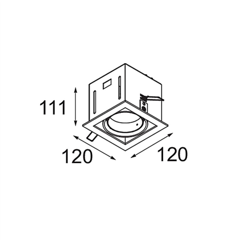 Modular Mini-Multiple Recessed Adjustable M-LED 1x DE | Inbouwspot