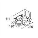 Modular Mini-Multiple Recessed Adjustable M-LED 2x DE | Inbouwspot